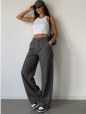 BDG Urban Outfitters Charcoal Wide Leg Pants US 2 Baggy Y2K Skater